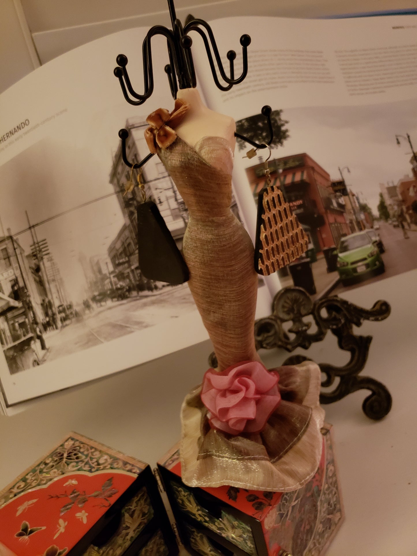 Triangular Wood Earrings