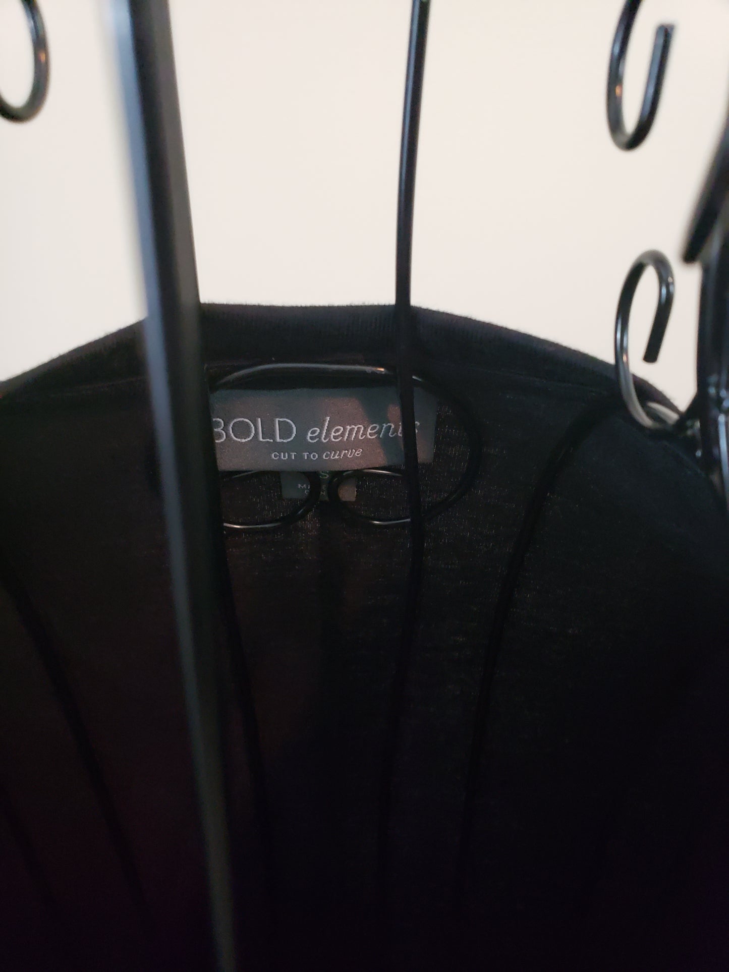 Bold elements Cut to Curve Embroidered Black and Tan Stretch Dress - New