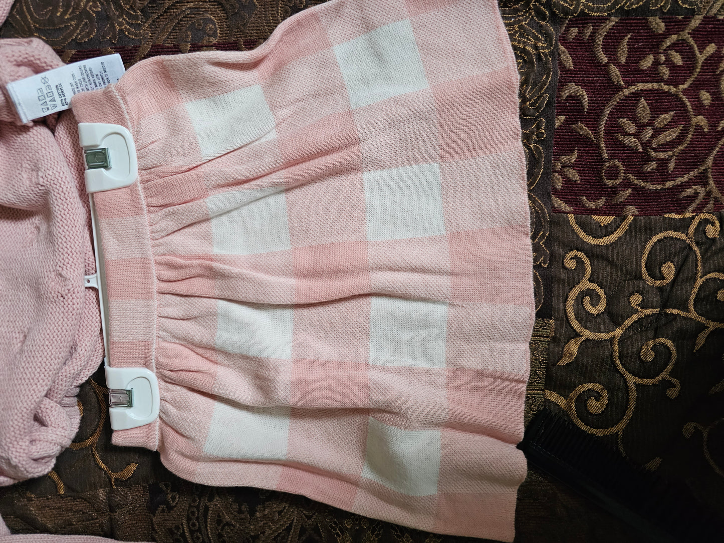 Isaac Mizrahi Pink/White Skirt Set - Matching Headband