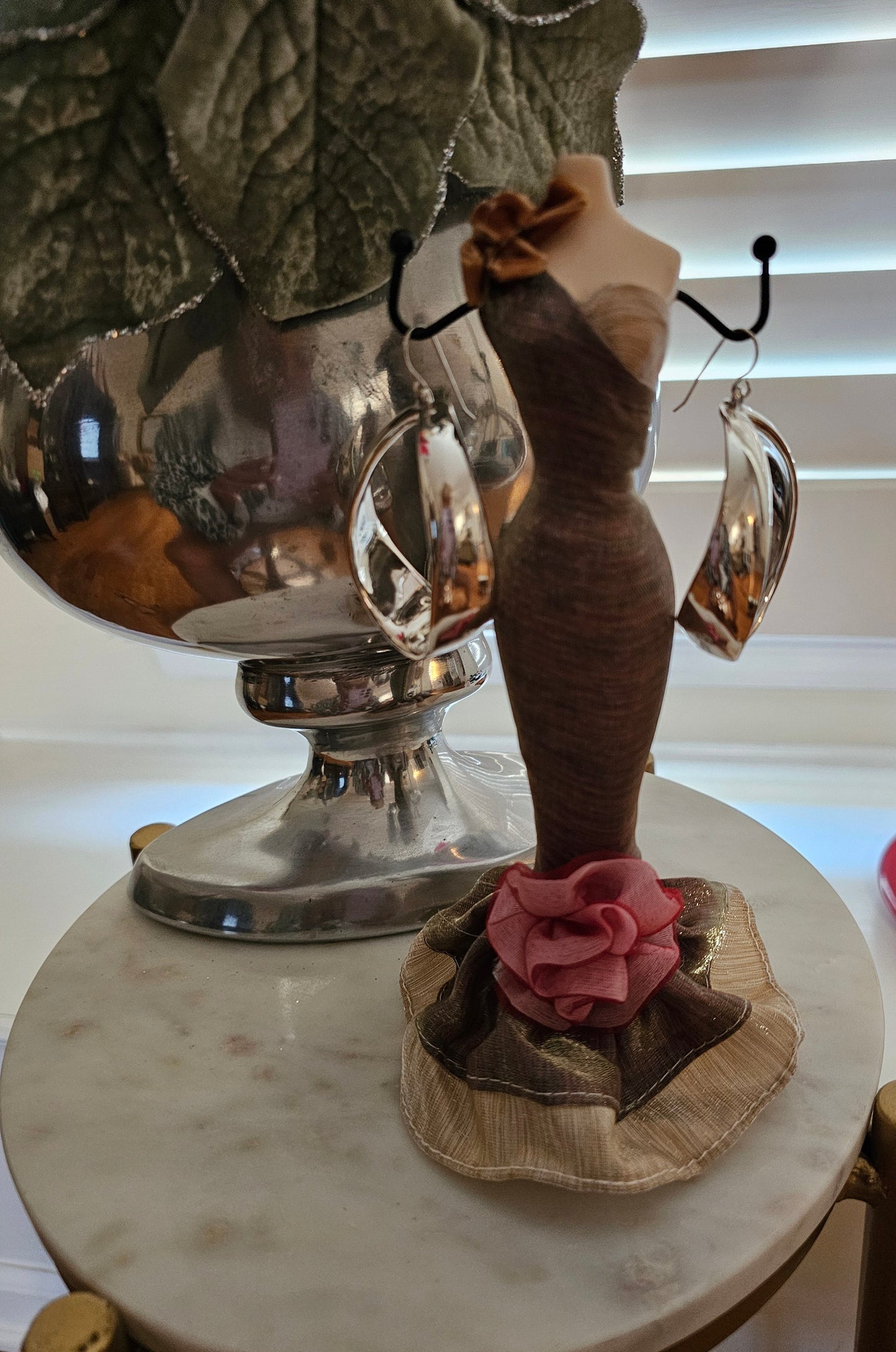 E&L Sterling Silver Earrings - Sterling Silver Electroform -  Dangle Hoop - Israel - New