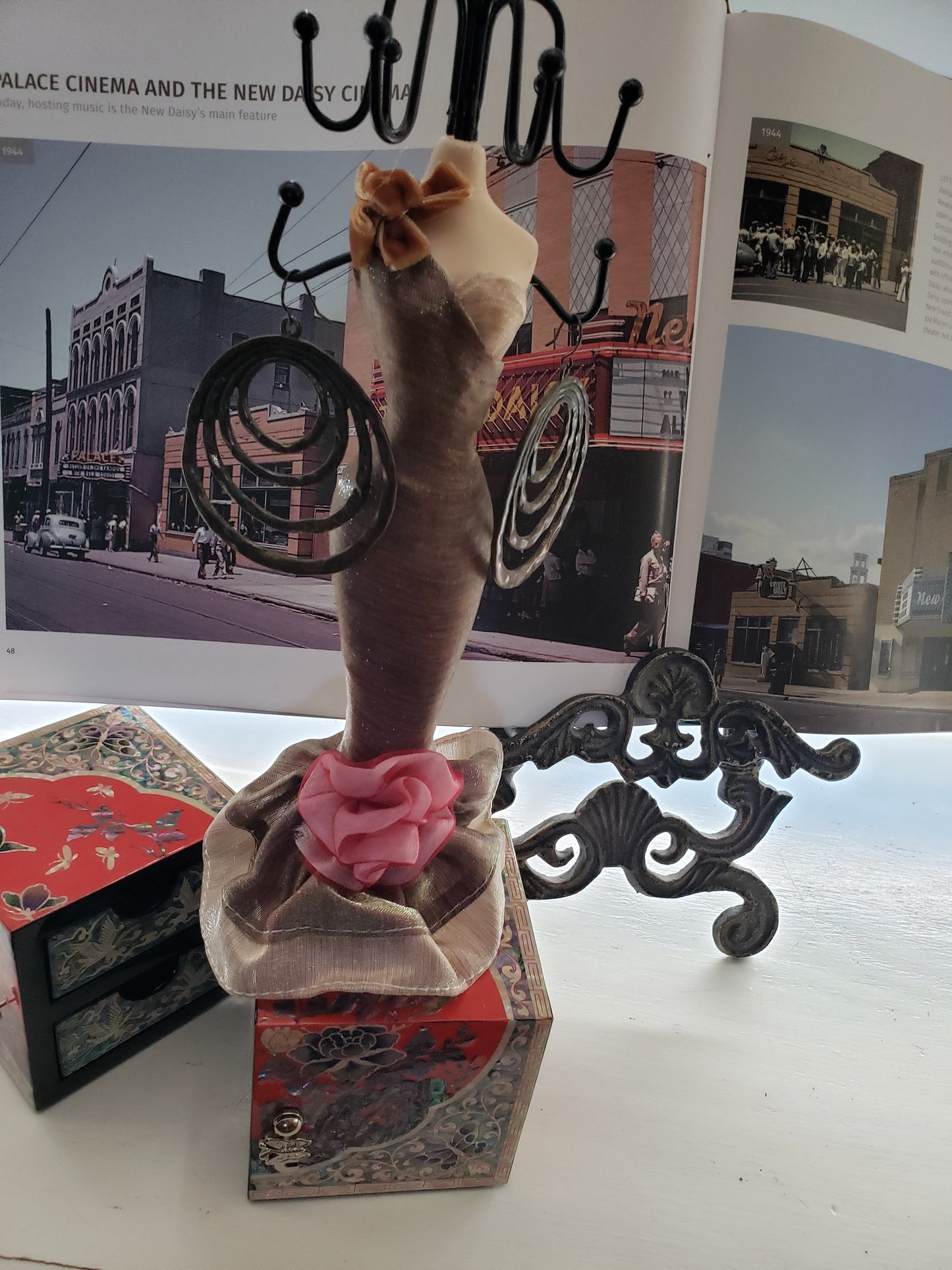 Bronze Circular Spiral Earrings