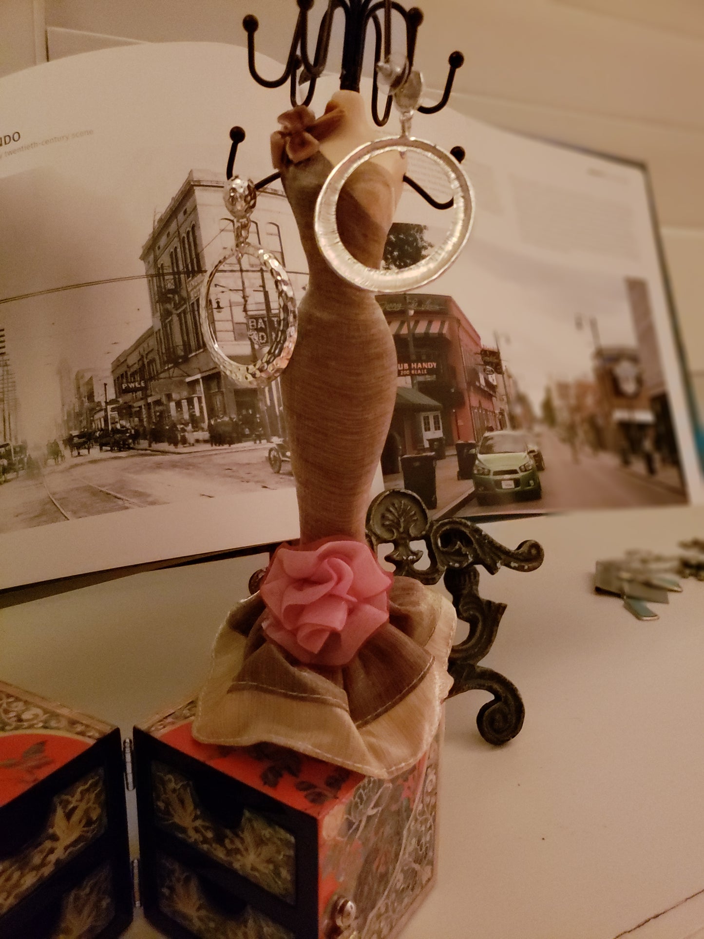 Silver Hammered Hoop Earrings