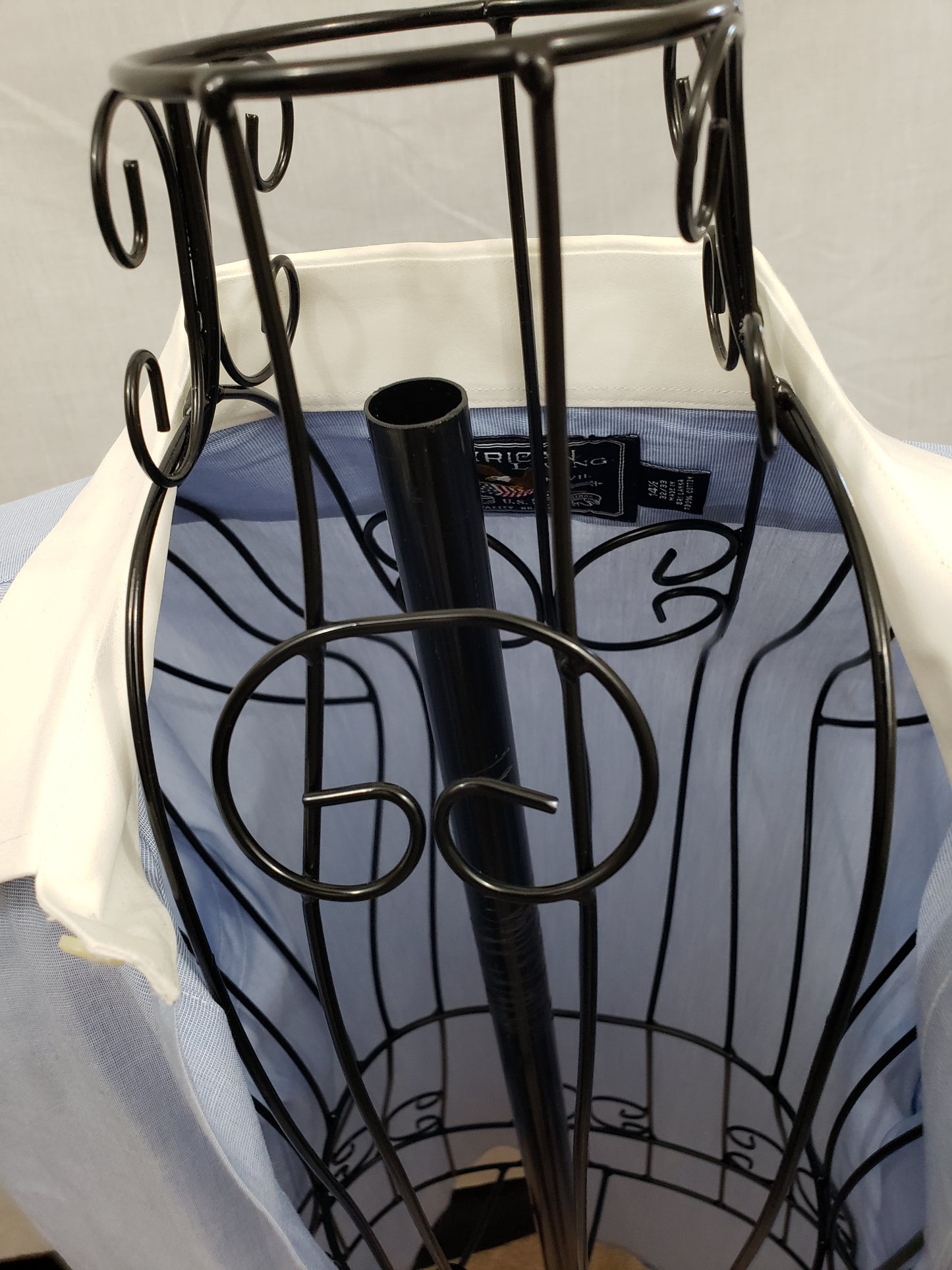 French Cuff Blue and White Shirt