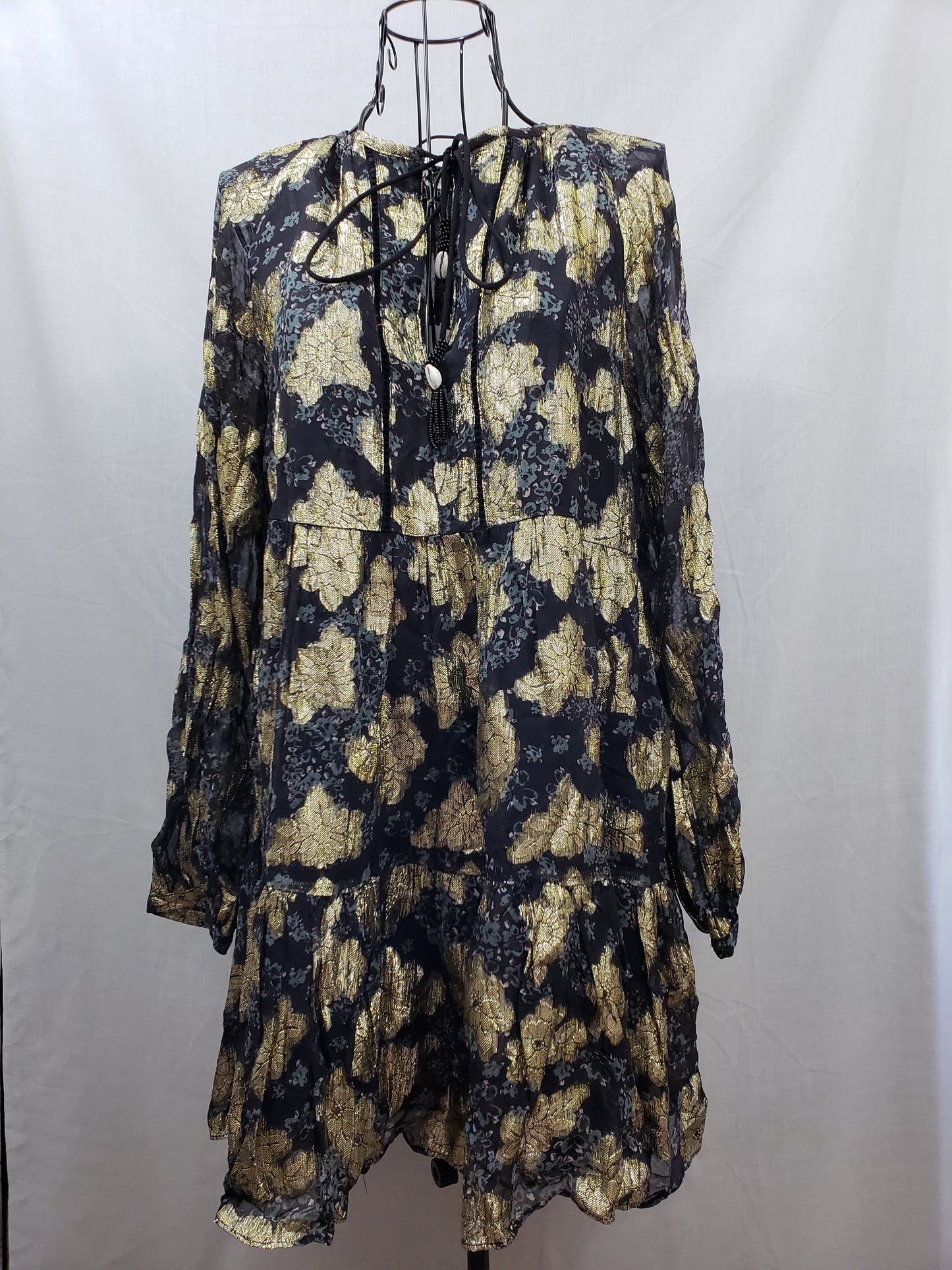 Zara Black and Gold Dress - New