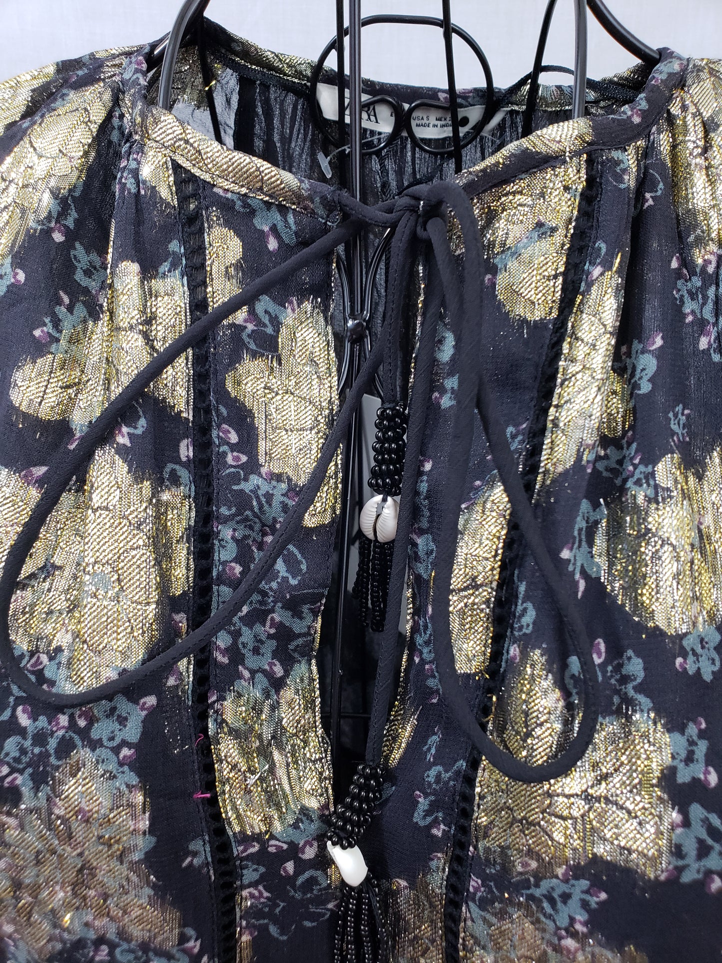 Zara Black and Gold Dress - New