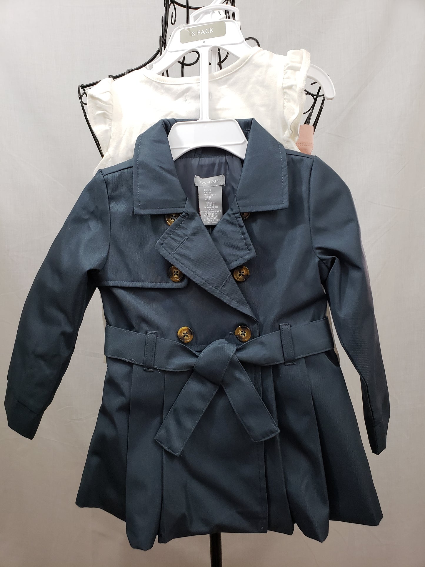 Tahari Toddler Trench Coat and Leggings - New
