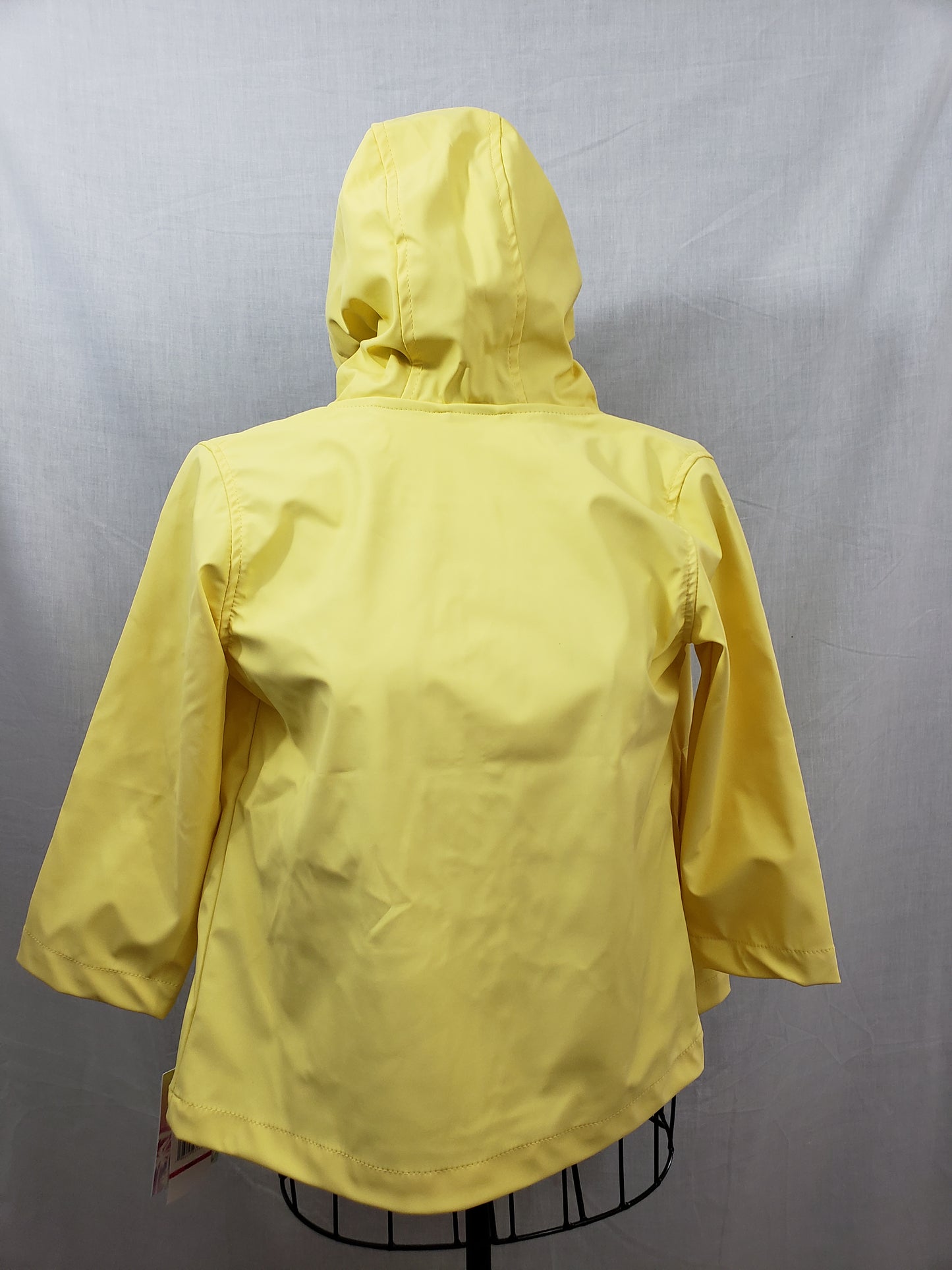 Pink Platinum Yellow Hooded Raincoat - New