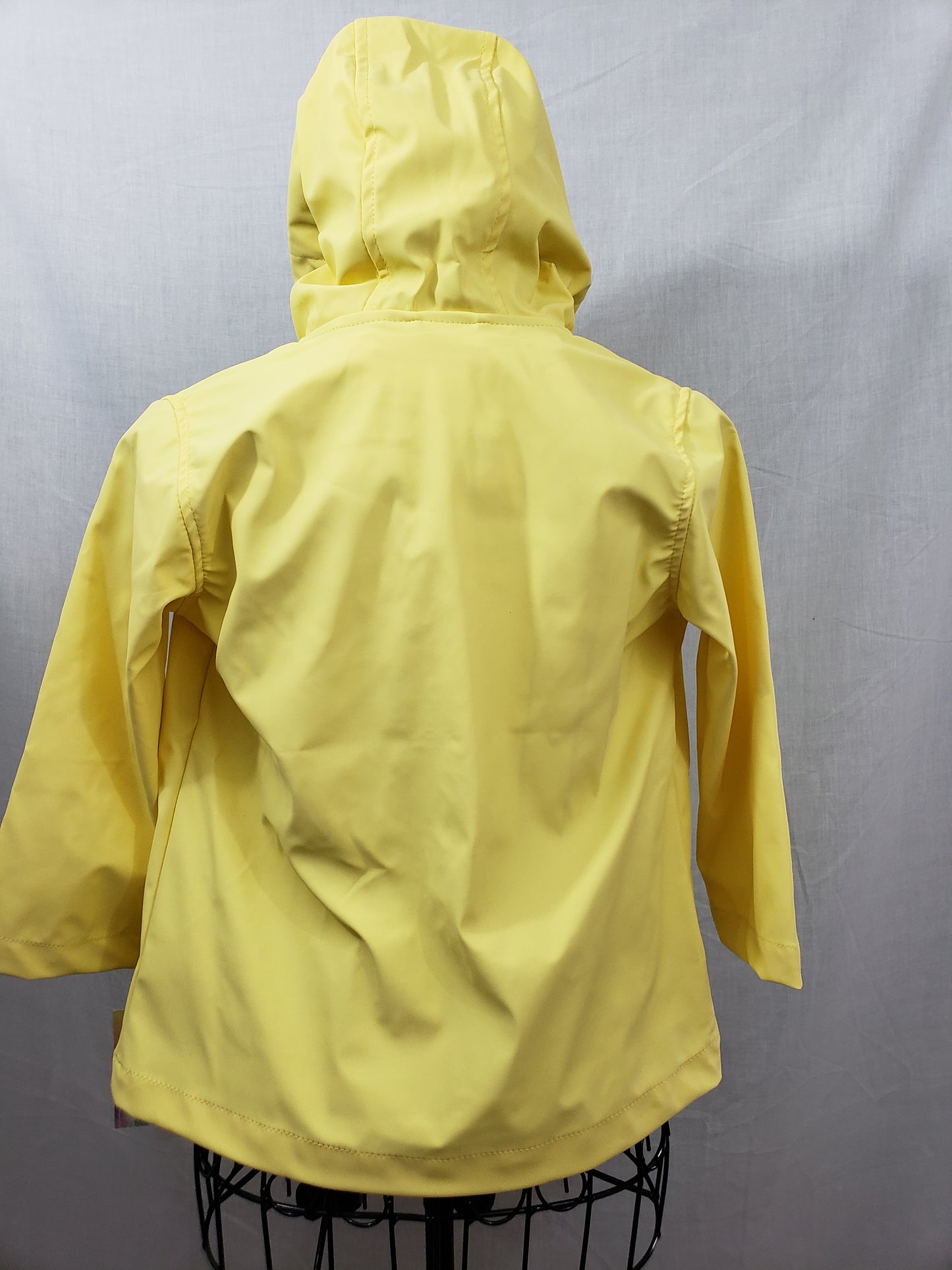Pink Platinum Yellow Hooded Raincoat - New