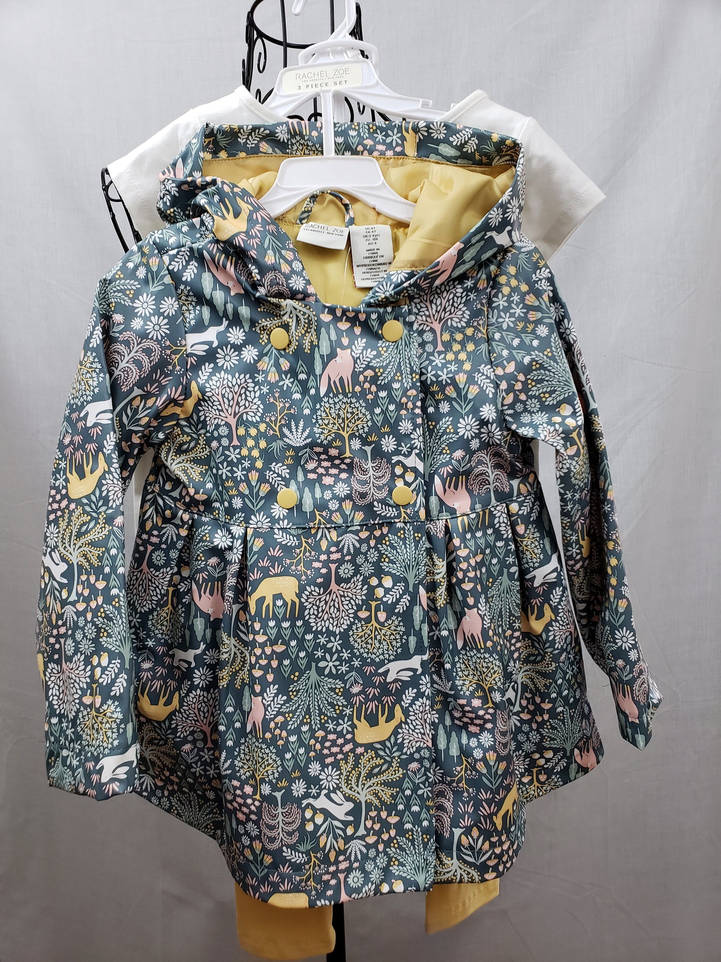 Rachel Zoe Toddler Raincoat with Leggings - Girls - New