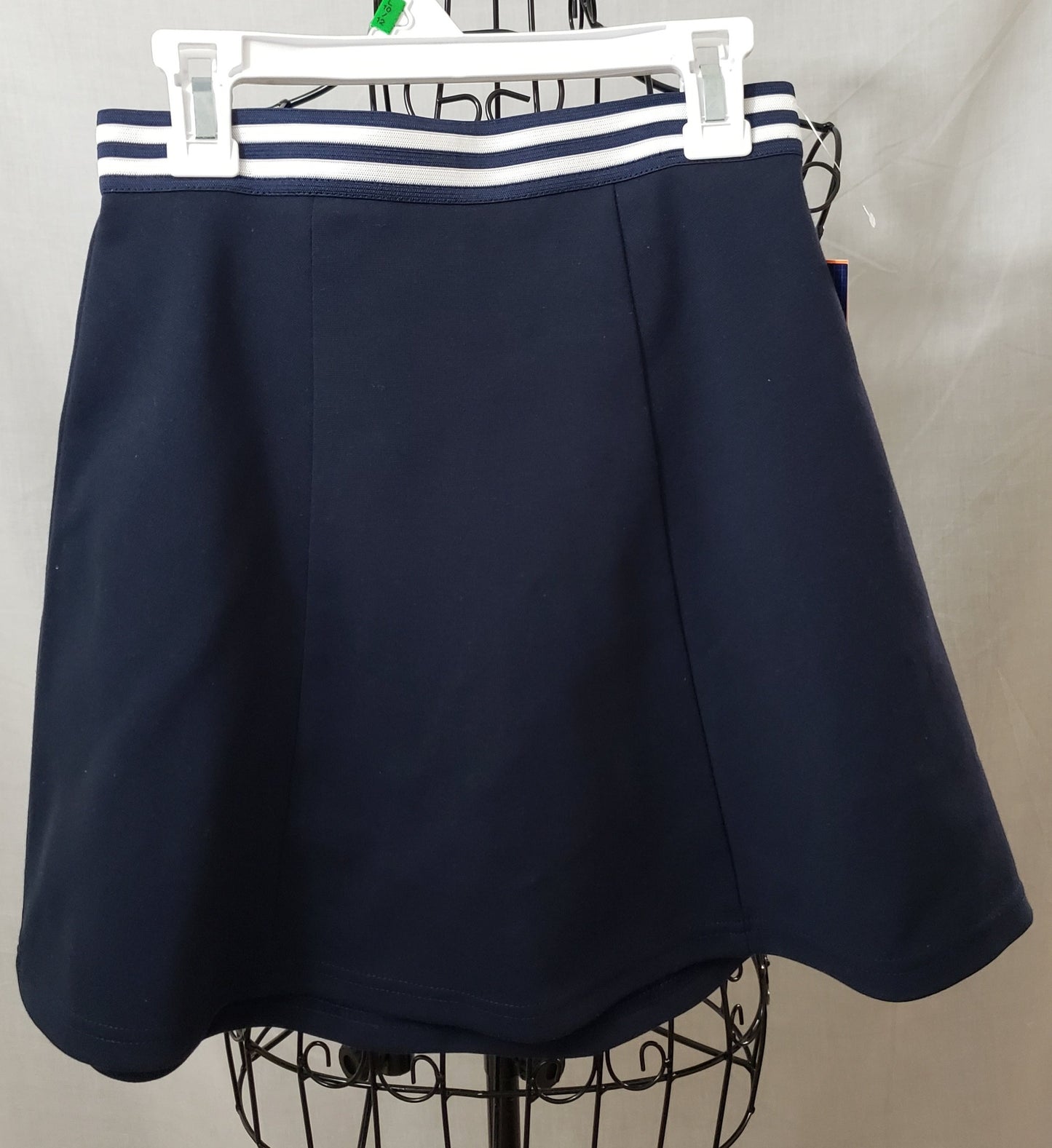 French Toast White Button Down Polo Shirt and Navy Blue Skirt /Skort - New