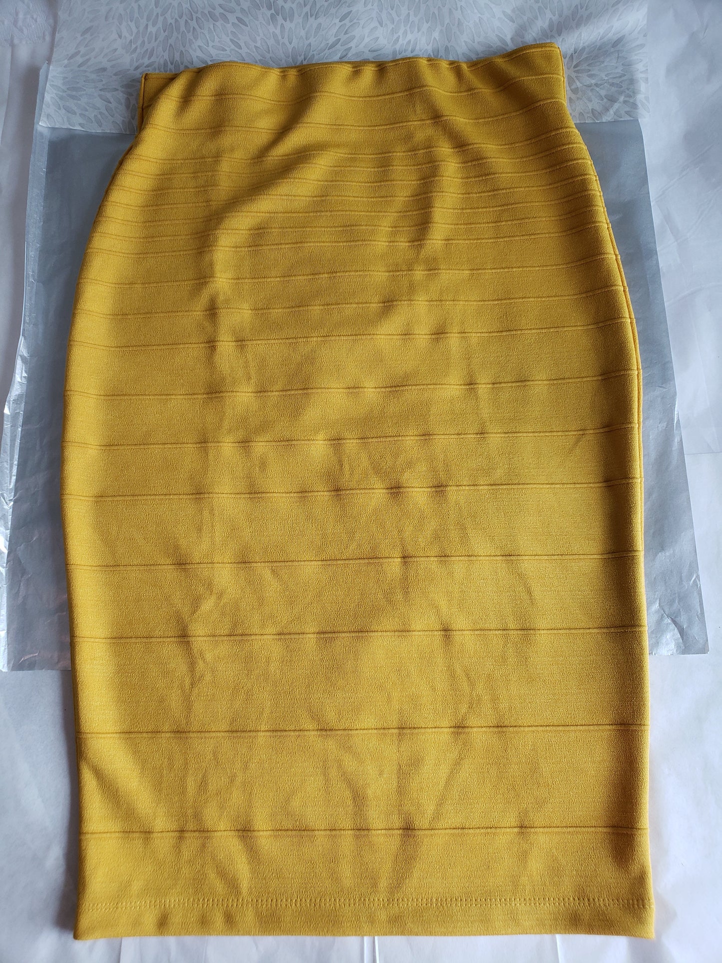 Olivia Blu Ribbed Pencil Skirt