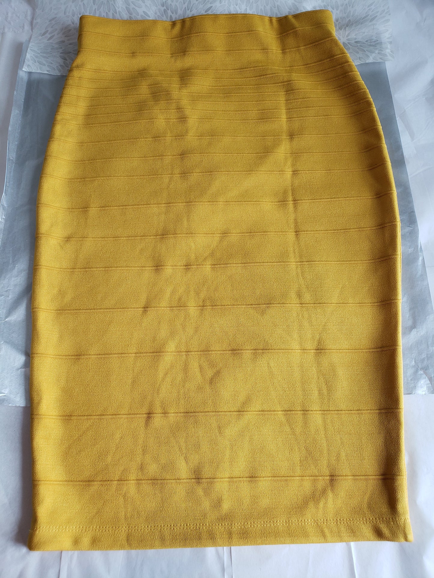 Olivia Blu Ribbed Pencil Skirt