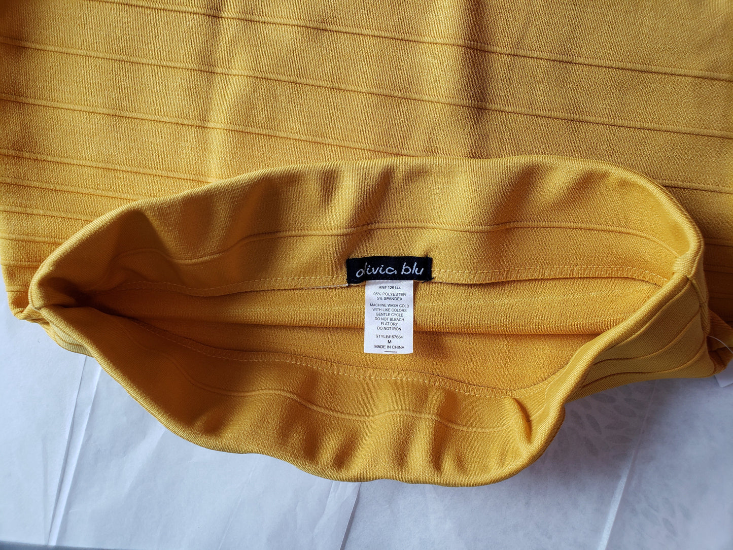 Olivia Blu Ribbed Pencil Skirt