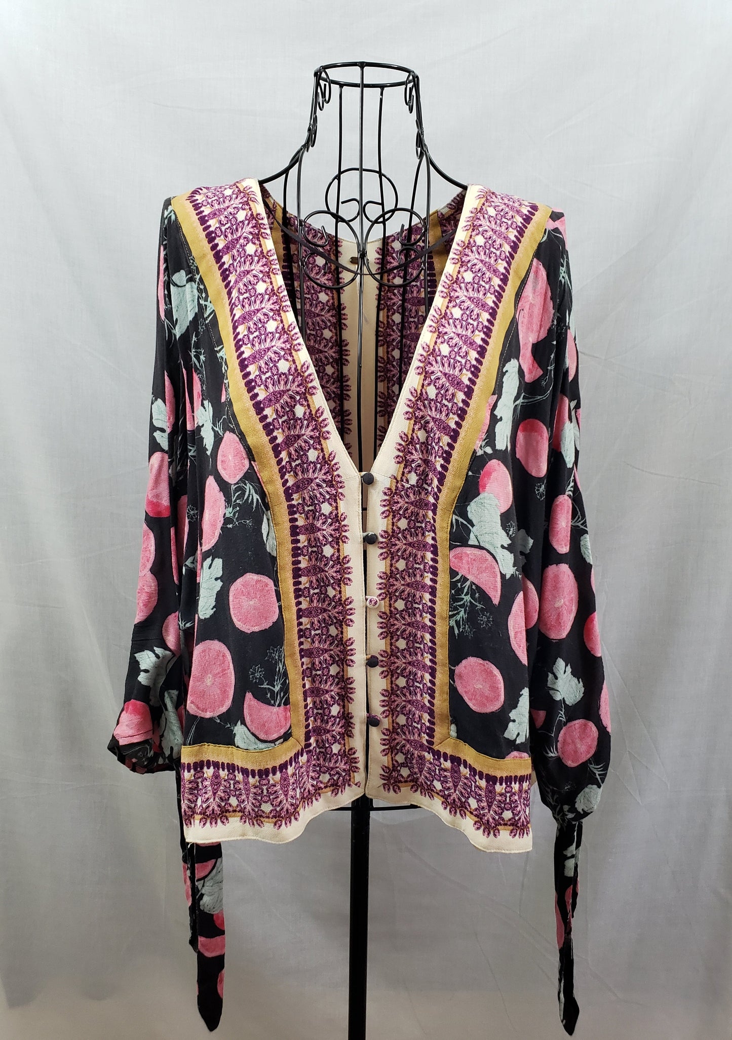 Free People Cardigan - Eclectic Multi-Color Long Sleeve Cardigan