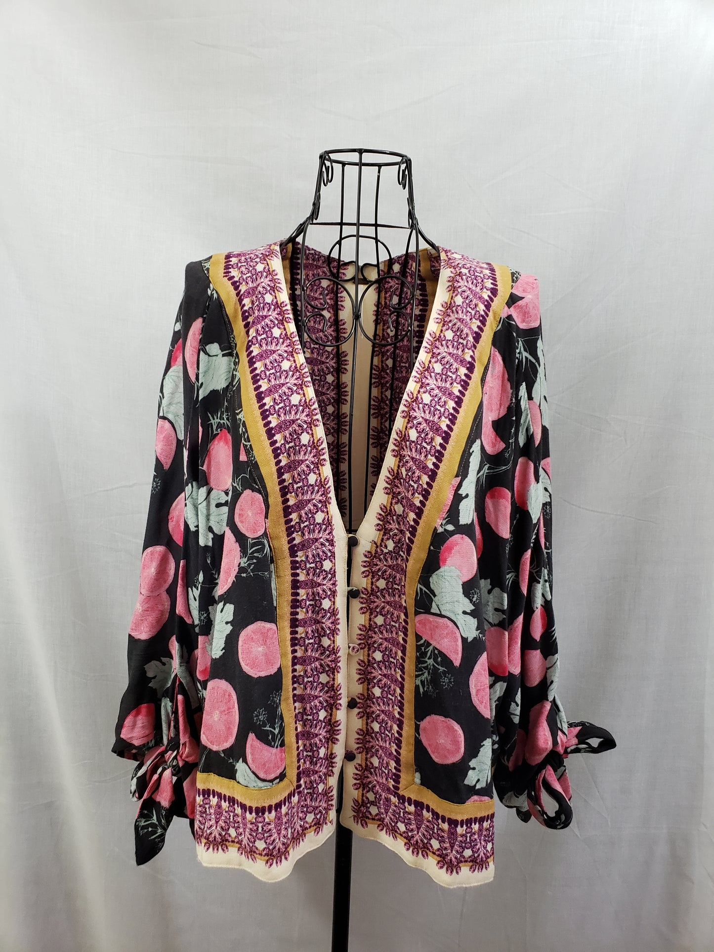 Free People Cardigan - Eclectic Multi-Color Long Sleeve Cardigan