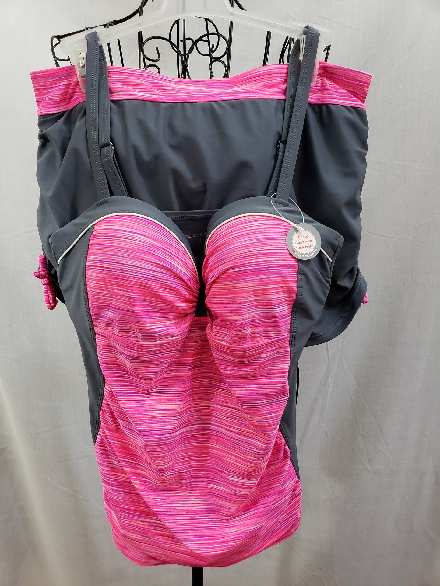 Free Country Tankini 2 Pc Swim Set Top & Skort Swimwear - Women's - New