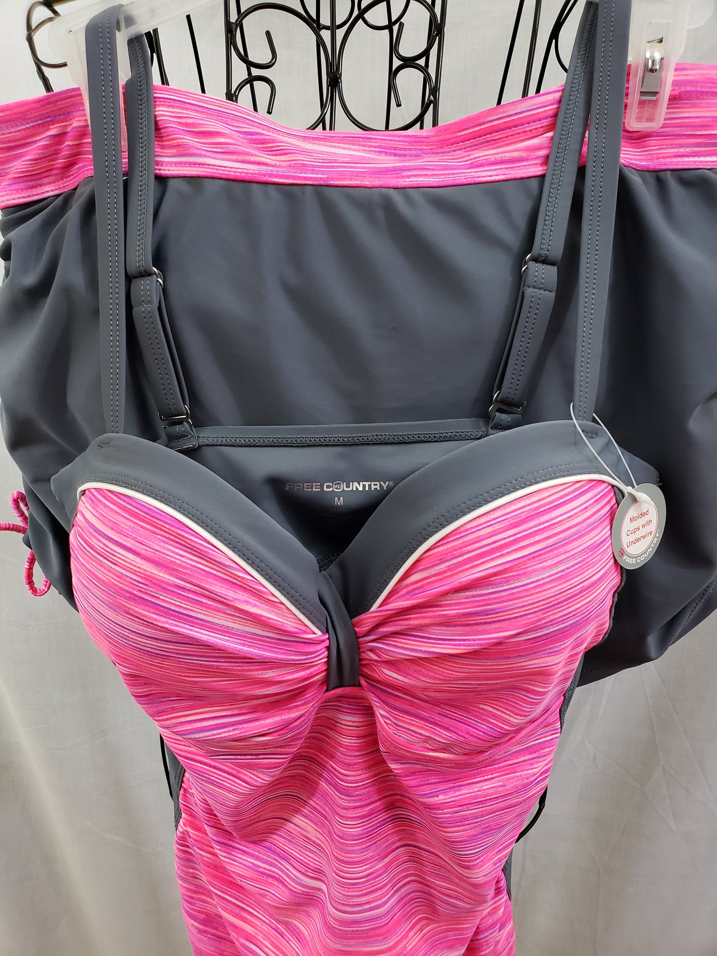 Free Country Tankini 2 Pc Swim Set Top & Skort Swimwear - Women's - New