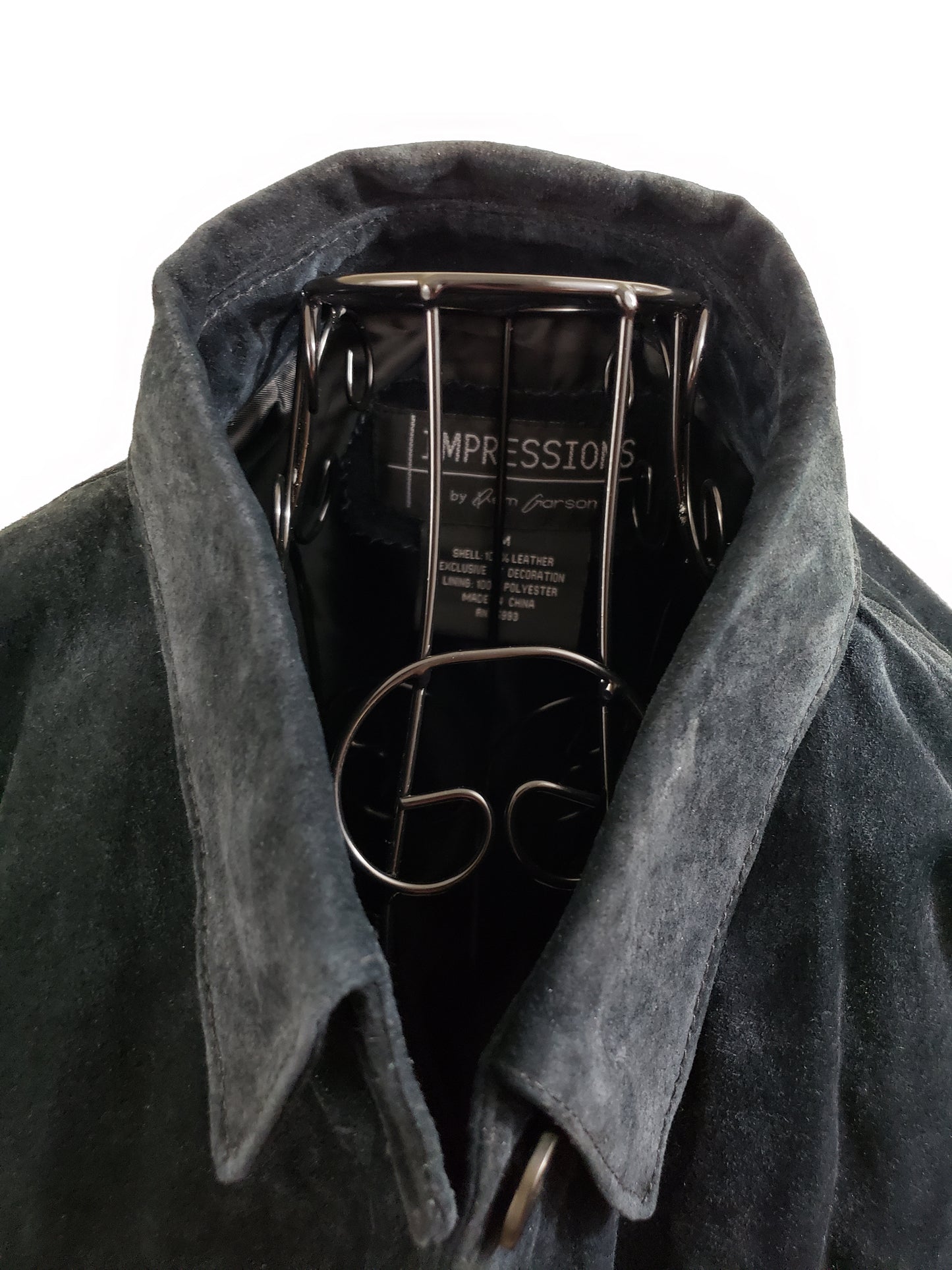 Impressions by Rem Garson Black Suede (Leather) Coat