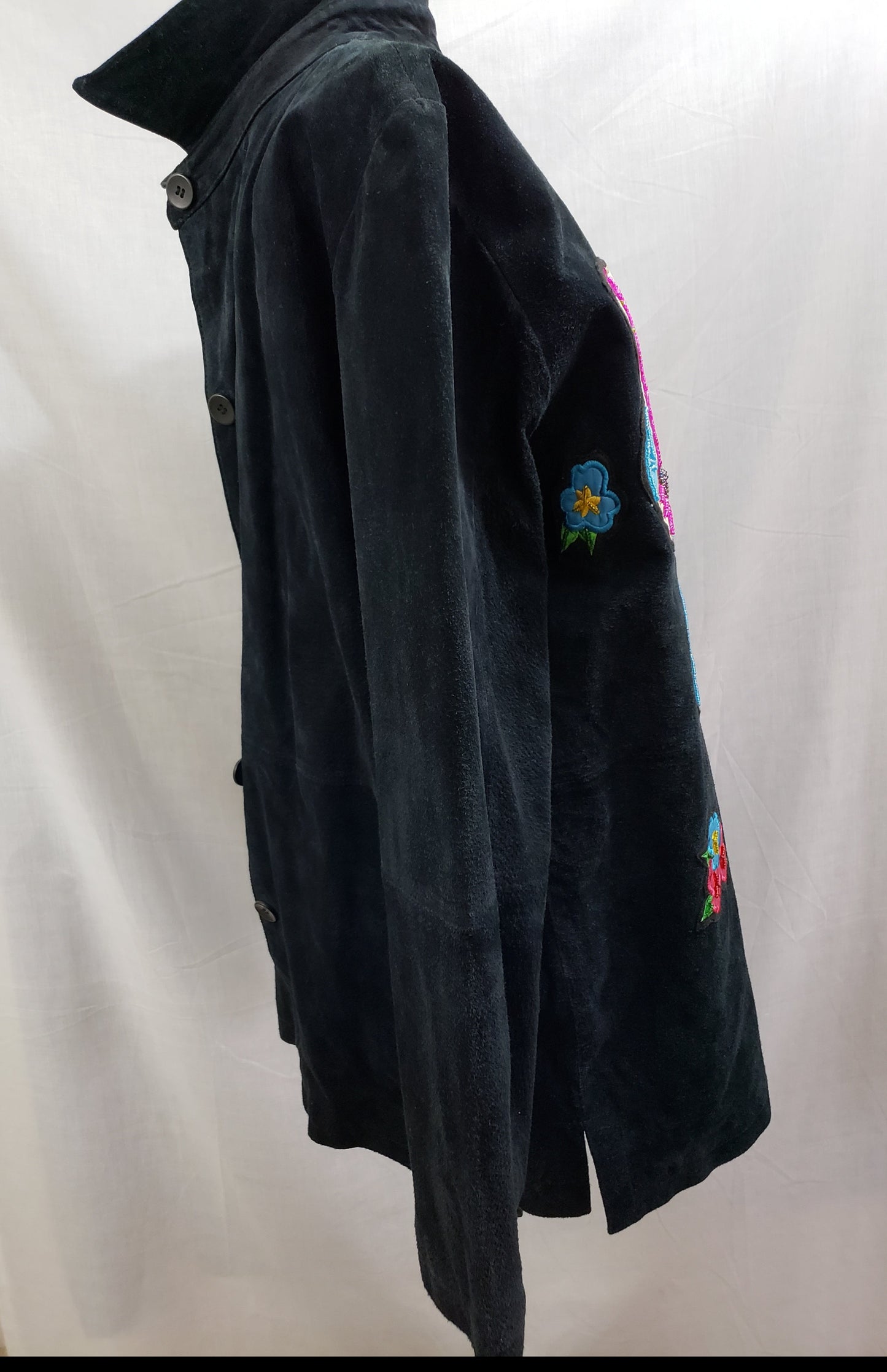 Impressions by Rem Garson Black Suede (Leather) Coat