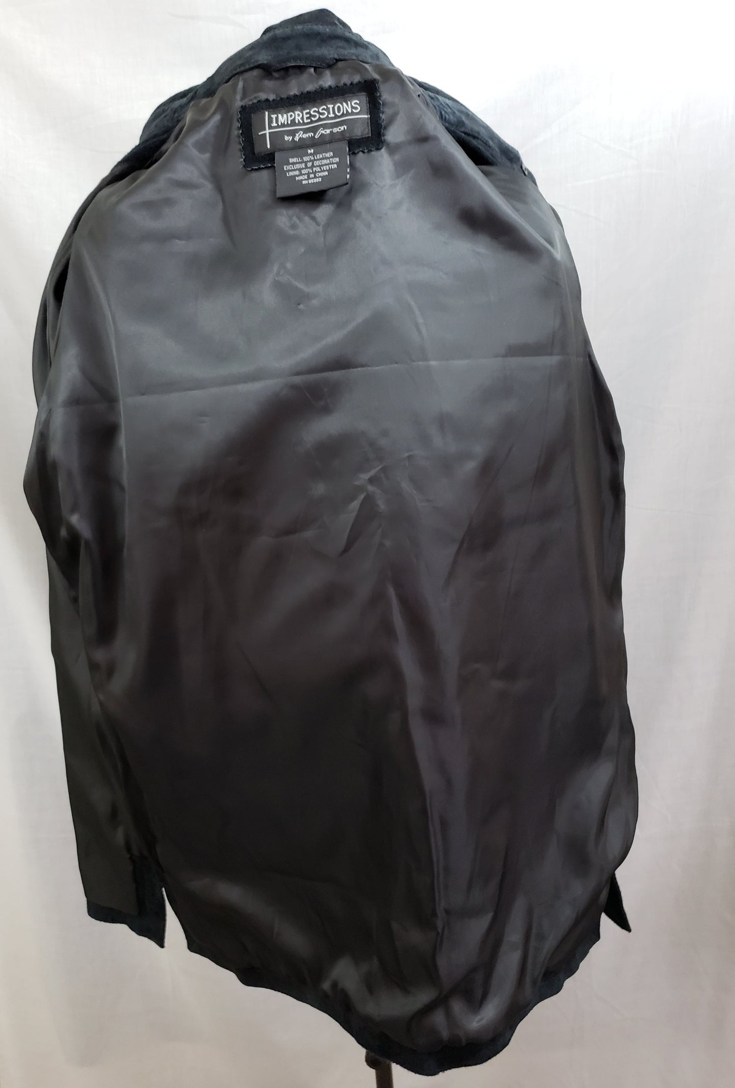 Impressions by Rem Garson Black Suede (Leather) Coat