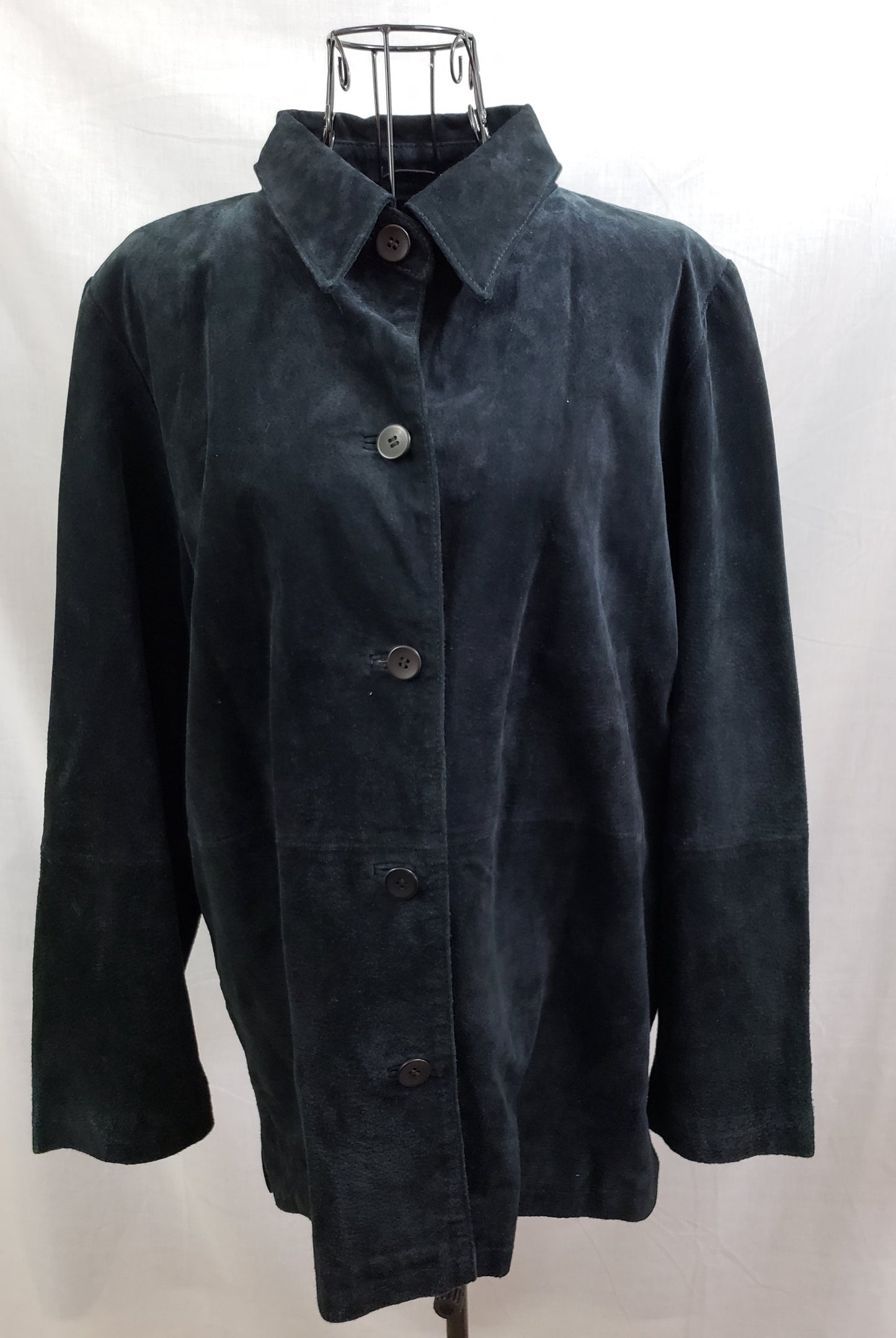 Impressions by Rem Garson Black Suede (Leather) Coat