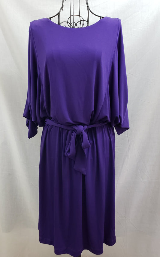 Chico's Purple Tunic Style Belted Dress