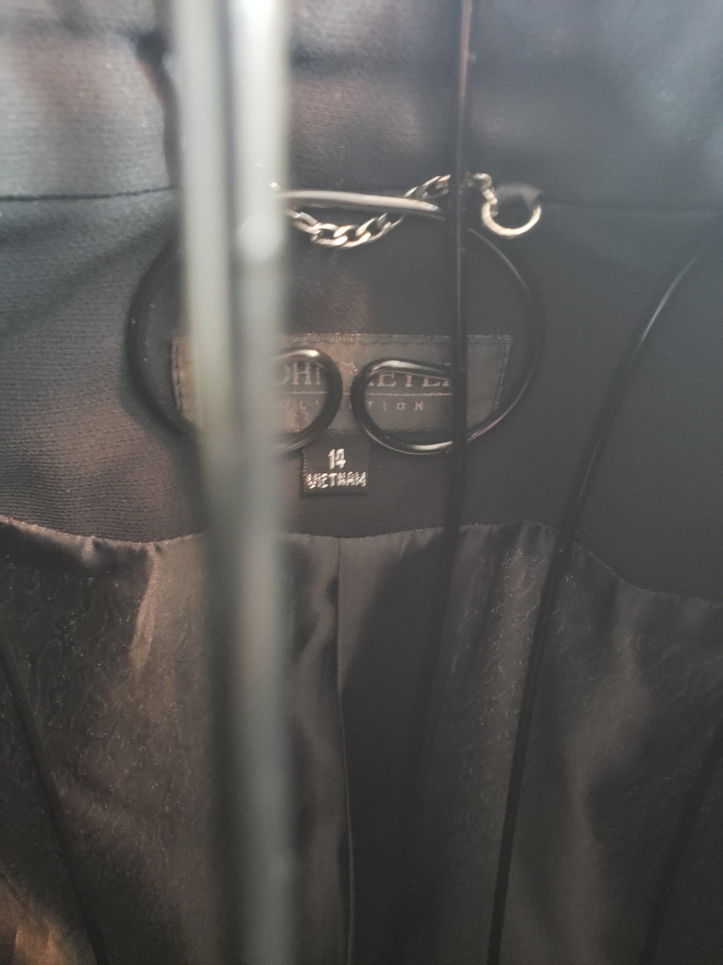 John Meyer Collection Blazer - Speckled Black and White - Black Collar and Trim