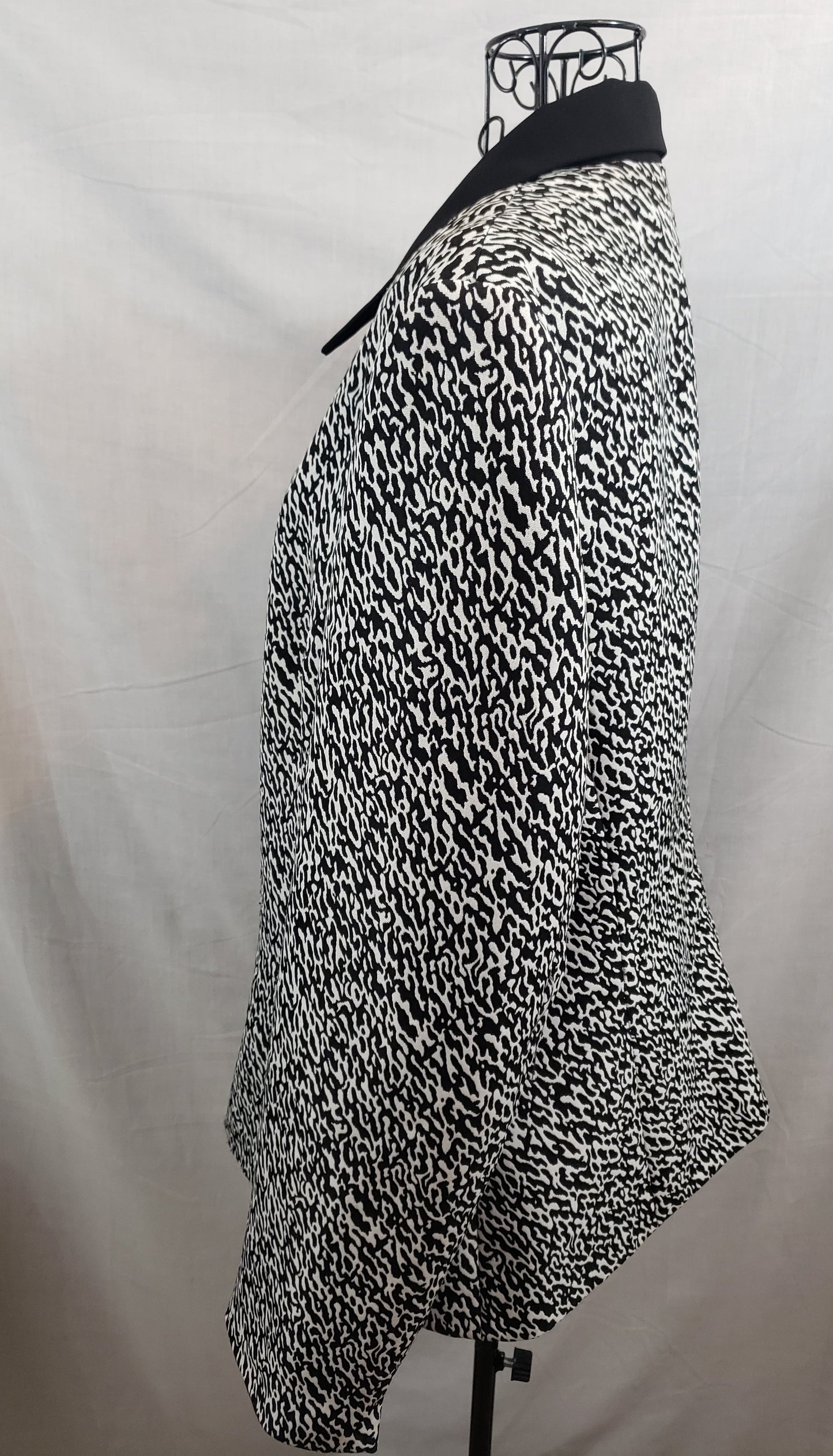 John Meyer Collection Blazer - Speckled Black and White - Black Collar and Trim
