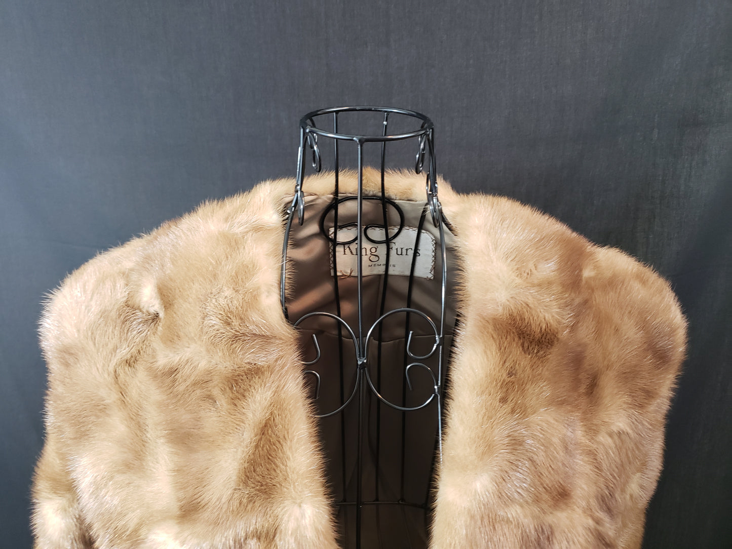 Vintage Beige Mink Cape