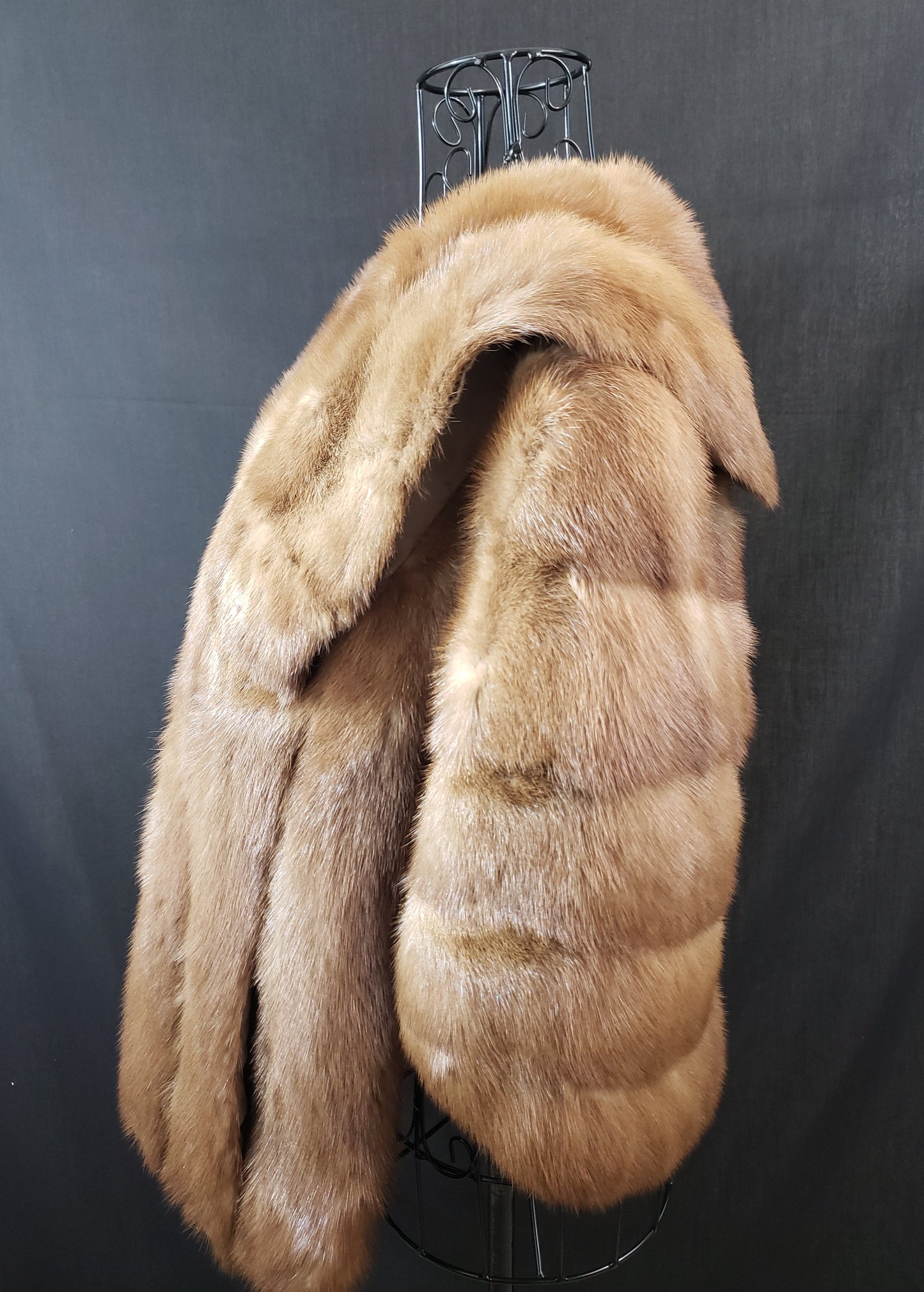 Vintage Beige Mink Cape