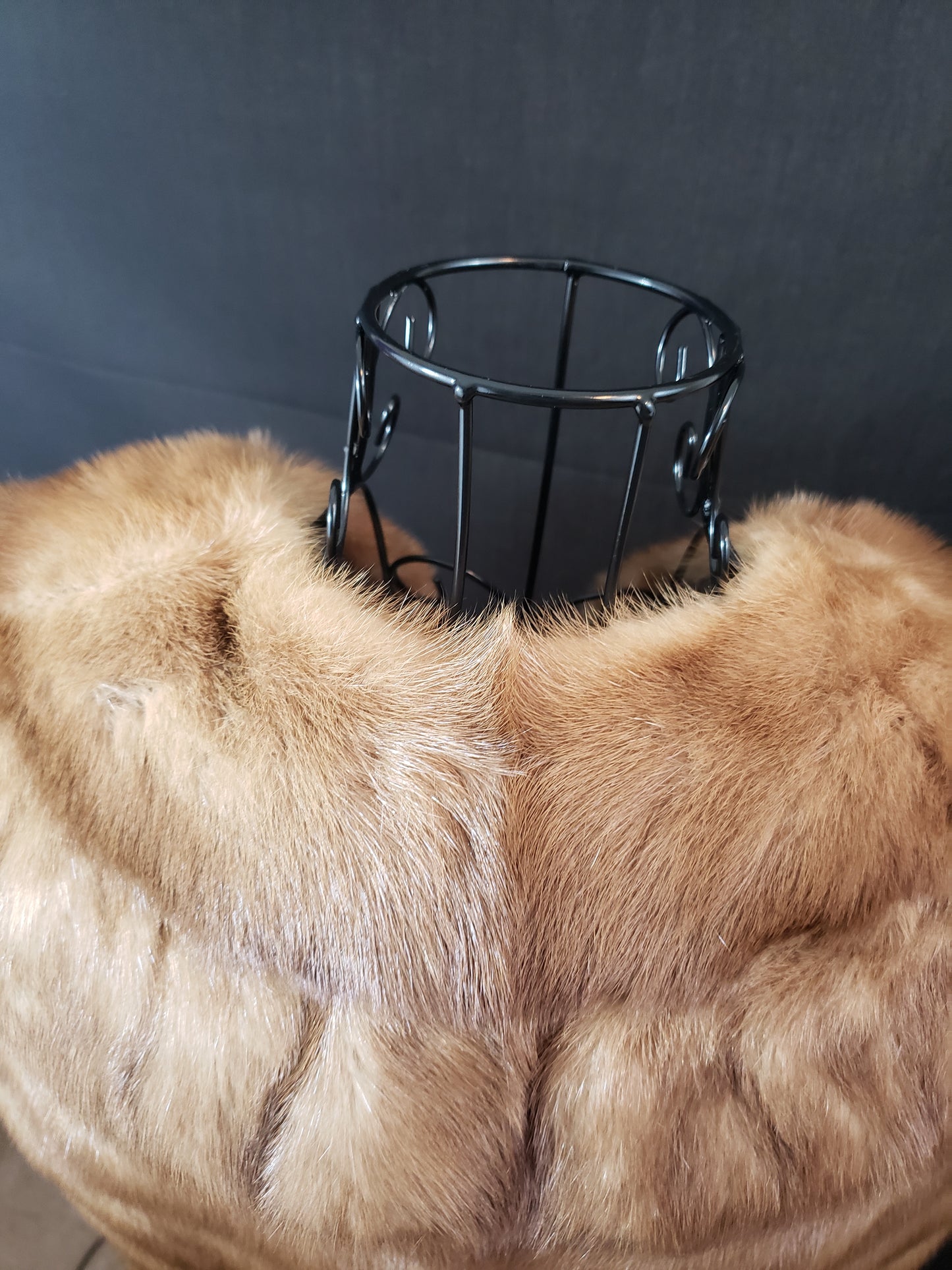 Vintage Beige Mink Cape