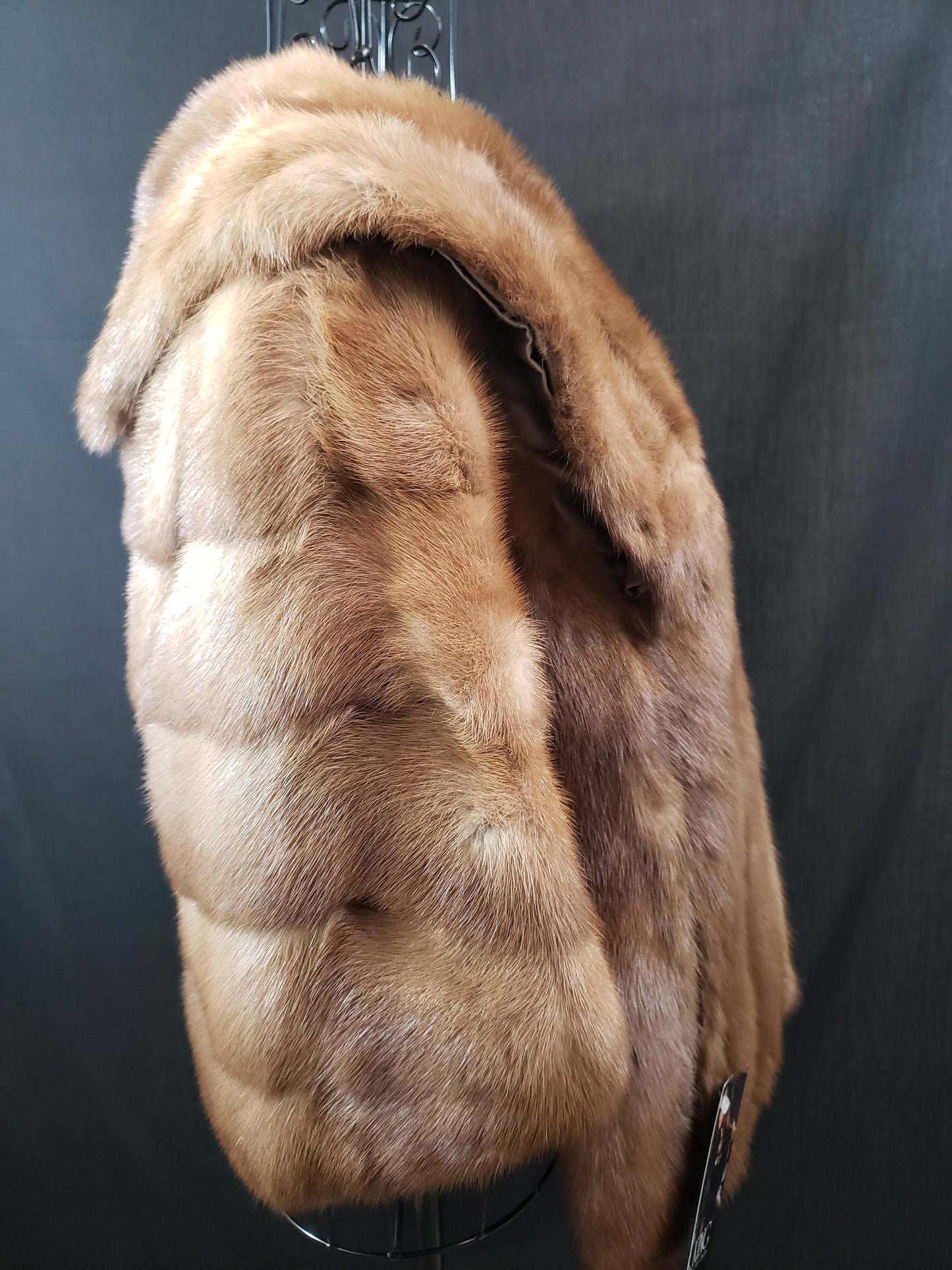 Vintage Beige Mink Cape