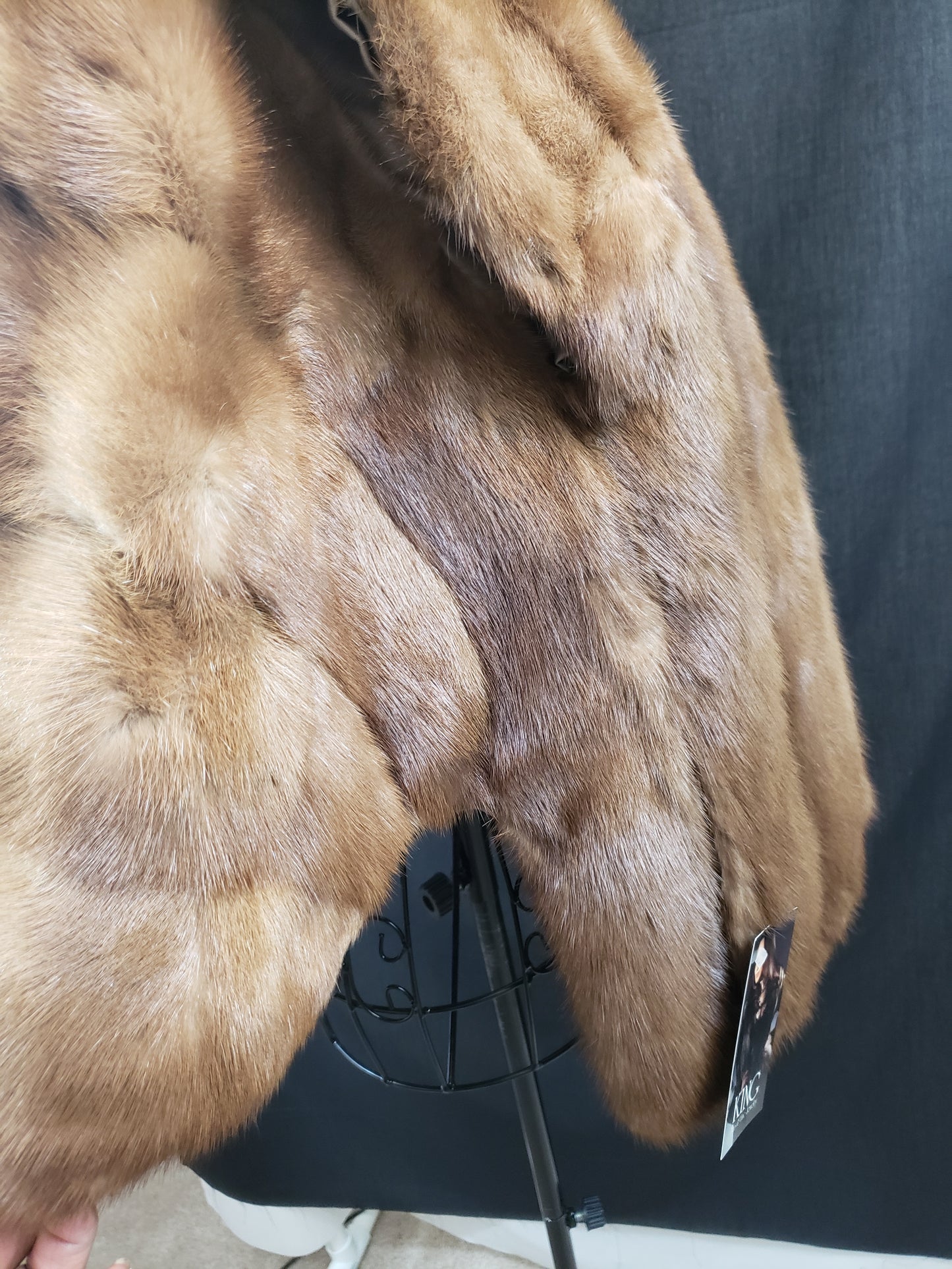 Vintage Beige Mink Cape
