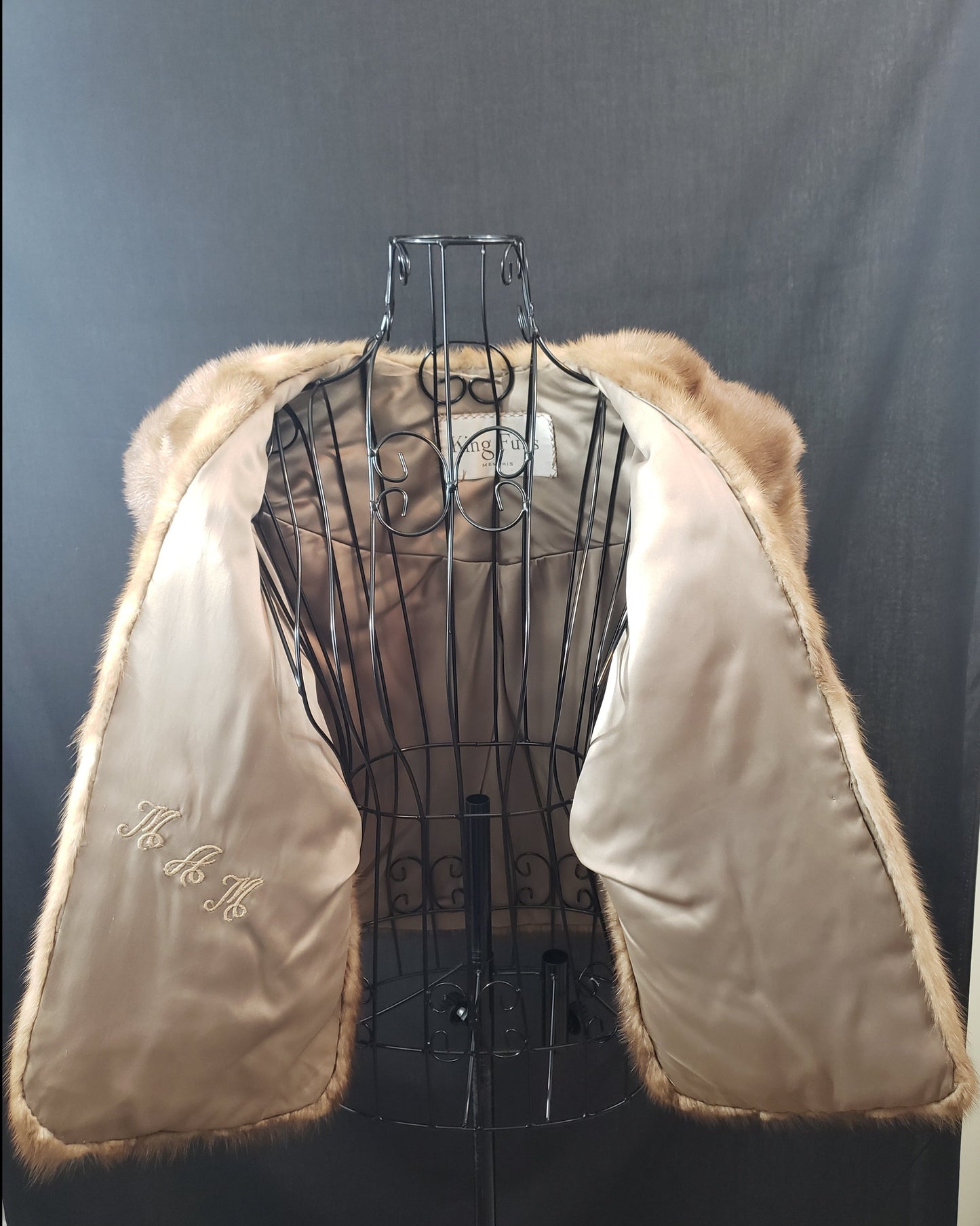 Vintage Beige Mink Cape