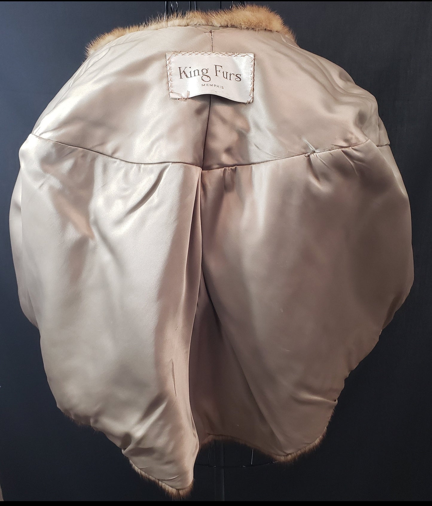 Vintage Beige Mink Cape